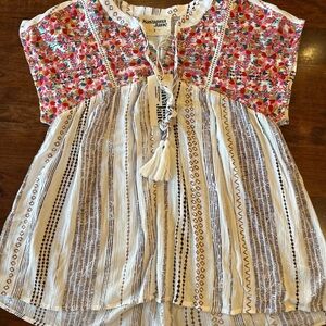 Matilda Jane Floral and Striped Blouse